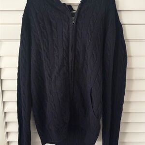 Brandy Black Cable Knit Sweater